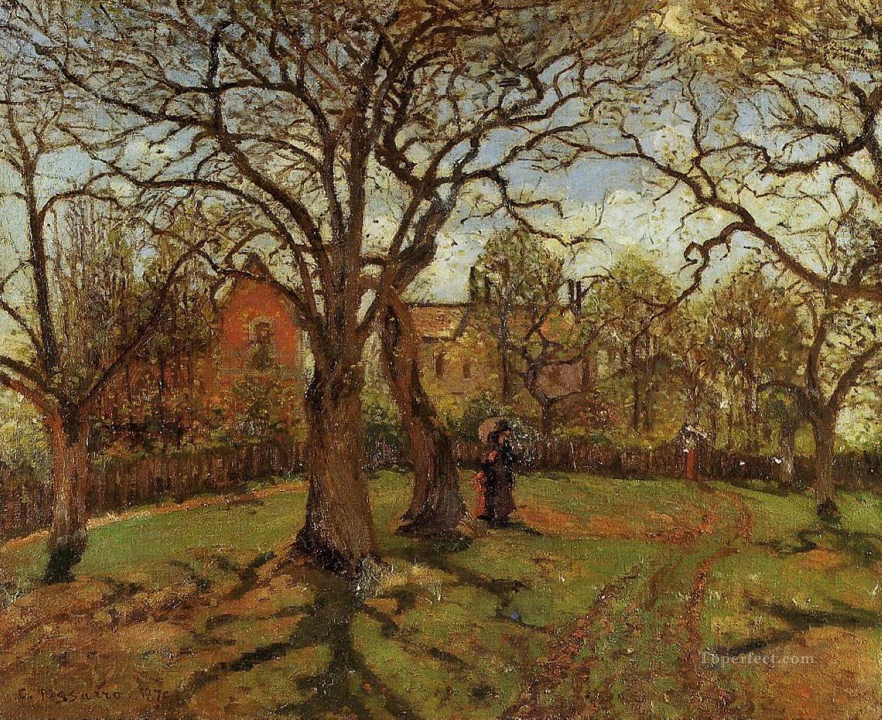 栗の木 ルーブシエンヌ 春 1870 カミーユ ピサロ油絵